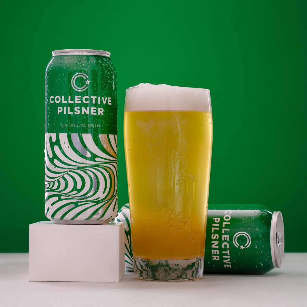 Meet Collective Pilsner: Mean, Green, Cold & Clean
