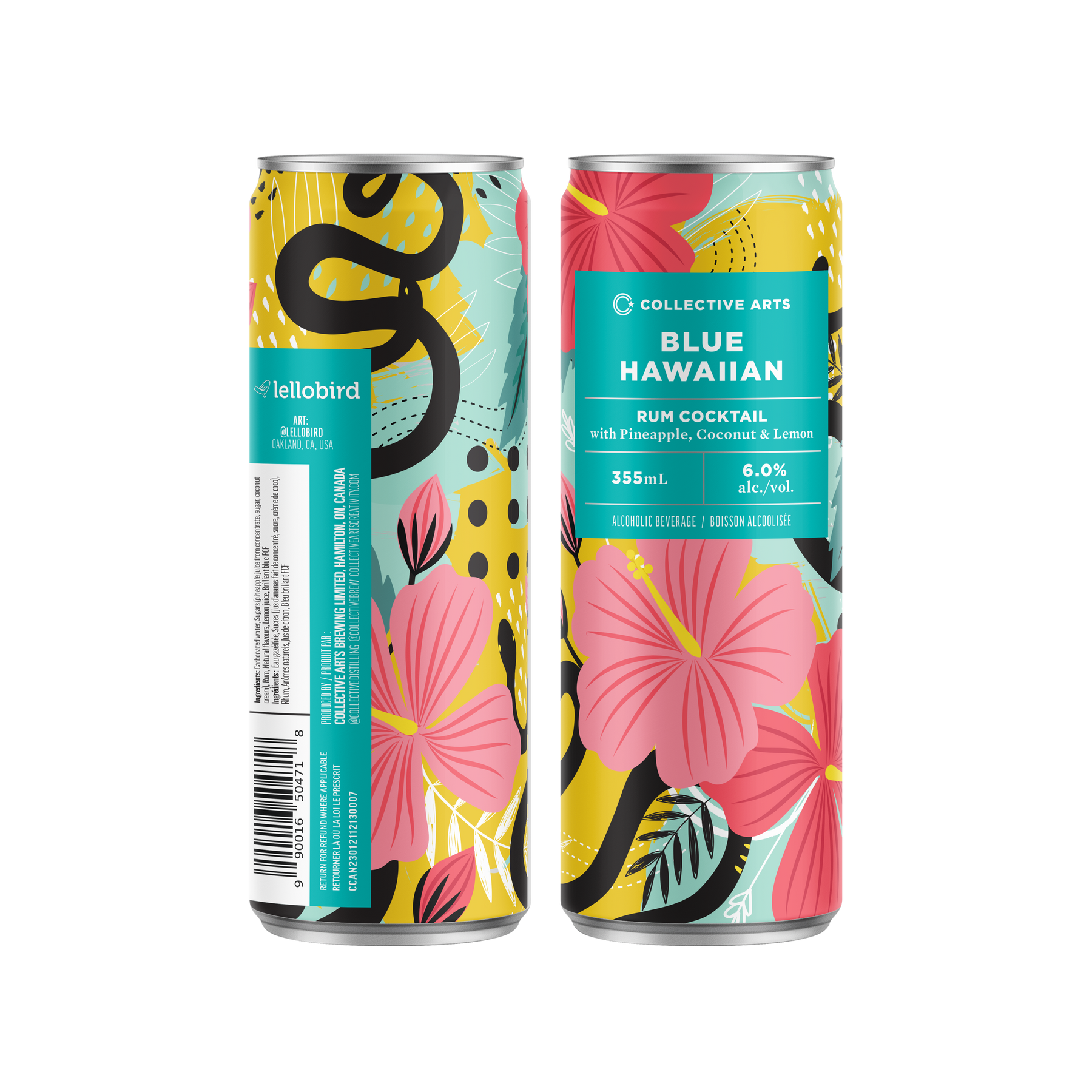 Blue Hawiian Tropical Cocktail