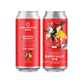 2 cans of Basically Pie, from Collective Art's Art Reserve Collection. Can Artwork by Mathieu Bureau 