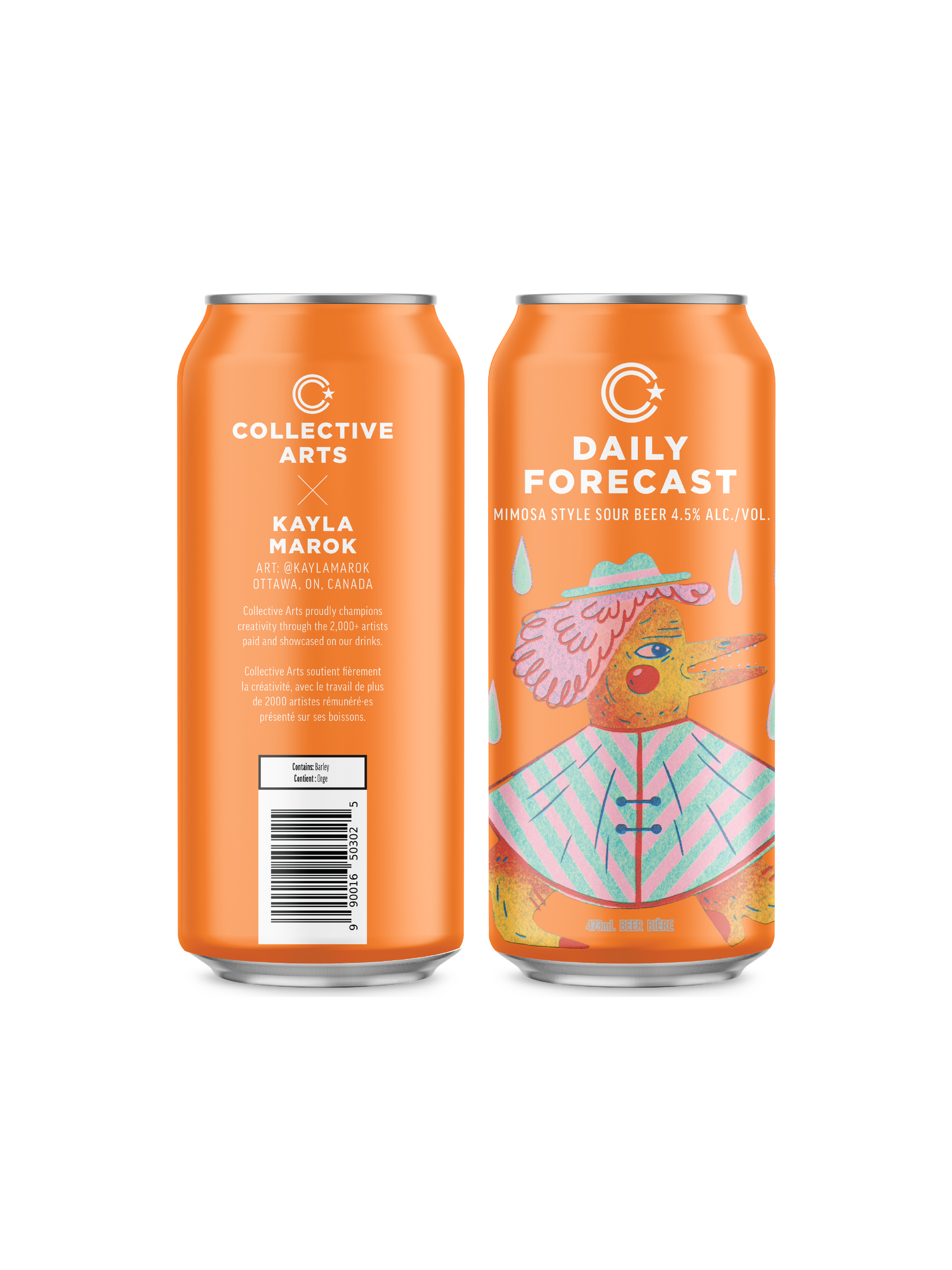 Daily Forecast Mimosa, Sour beer. art by Kayla Marok