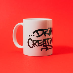 Drink Creatively Graffiti Tag Mug