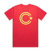 C-Star Tee - Yellow & Heather Red