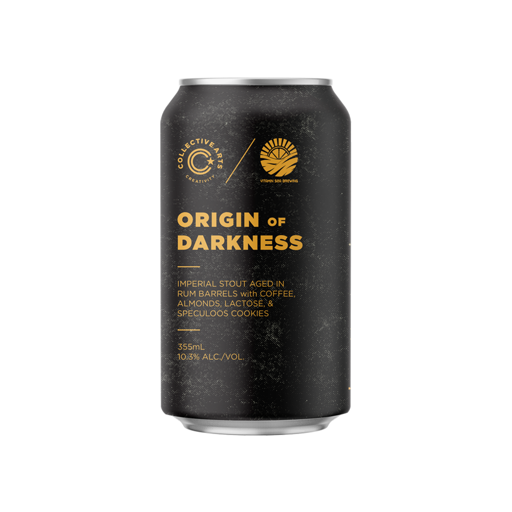 Origin of Darkness: Imperial Stout w/ Coffee, Almonds, Lactose & Speculoos Cookies (Vitamin Sea Collab)