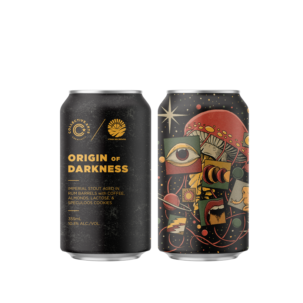 Origin of Darkness: Imperial Stout w/ Coffee, Almonds, Lactose & Speculoos Cookies (Vitamin Sea Collab)